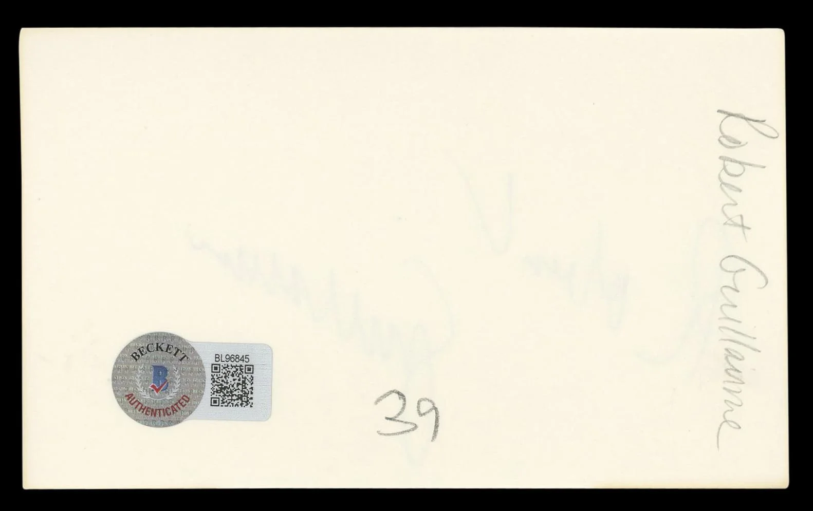 Robert Guillaume — Robert Guillaume The Lion King Authentic Signed 3x5 Index Card BAS #BL96845, image 5