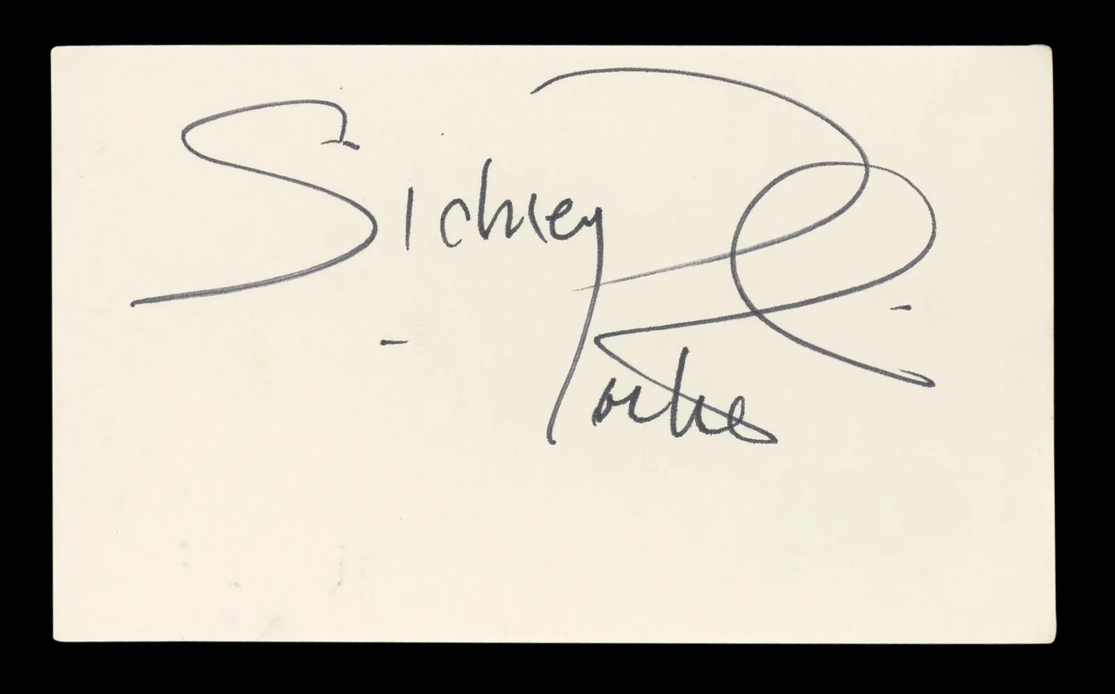 Sidney Poitier — Sidney Poitier In The Heat of the Night Signed 3x5 Index Card BAS #BL96438