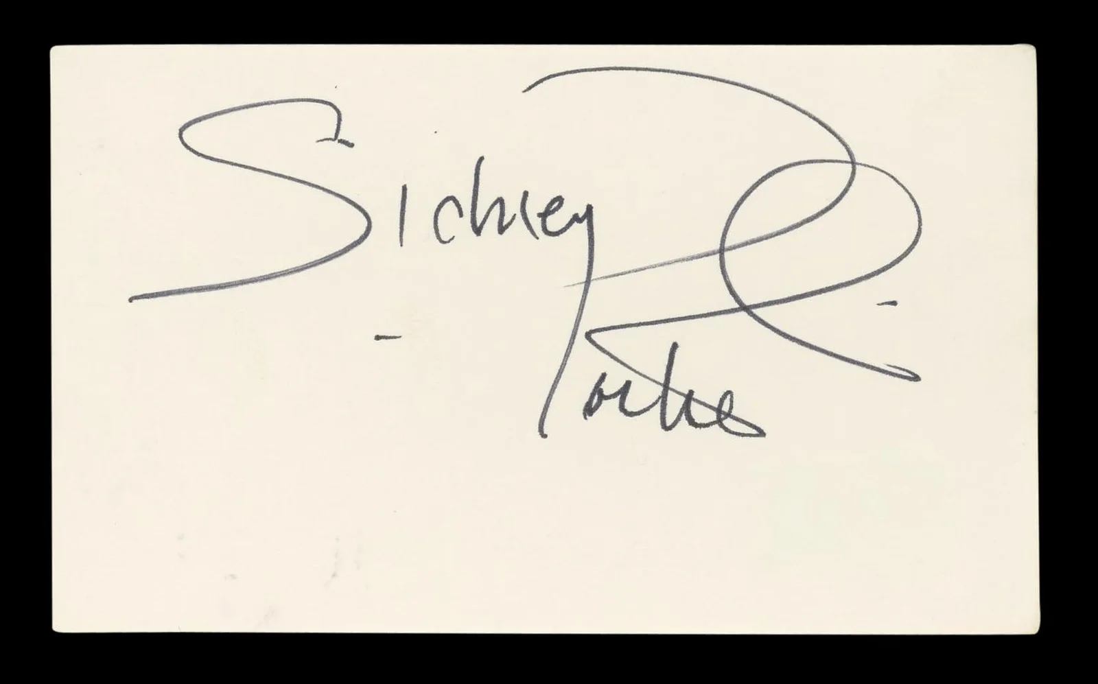 Sidney Poitier — Sidney Poitier In The Heat of the Night Signed 3x5 Index Card BAS #BL96438, изображение 4