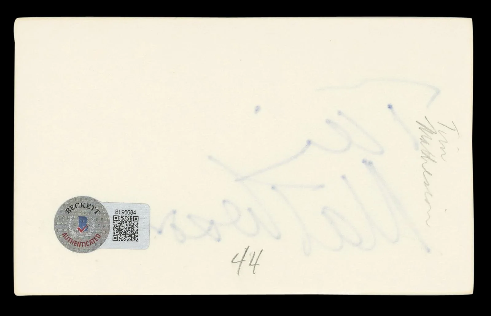 Tim Matheson — Tim Matheson Hart of Dixie Authentic Signed 3x5 Index Card BAS #BL96684, image 5