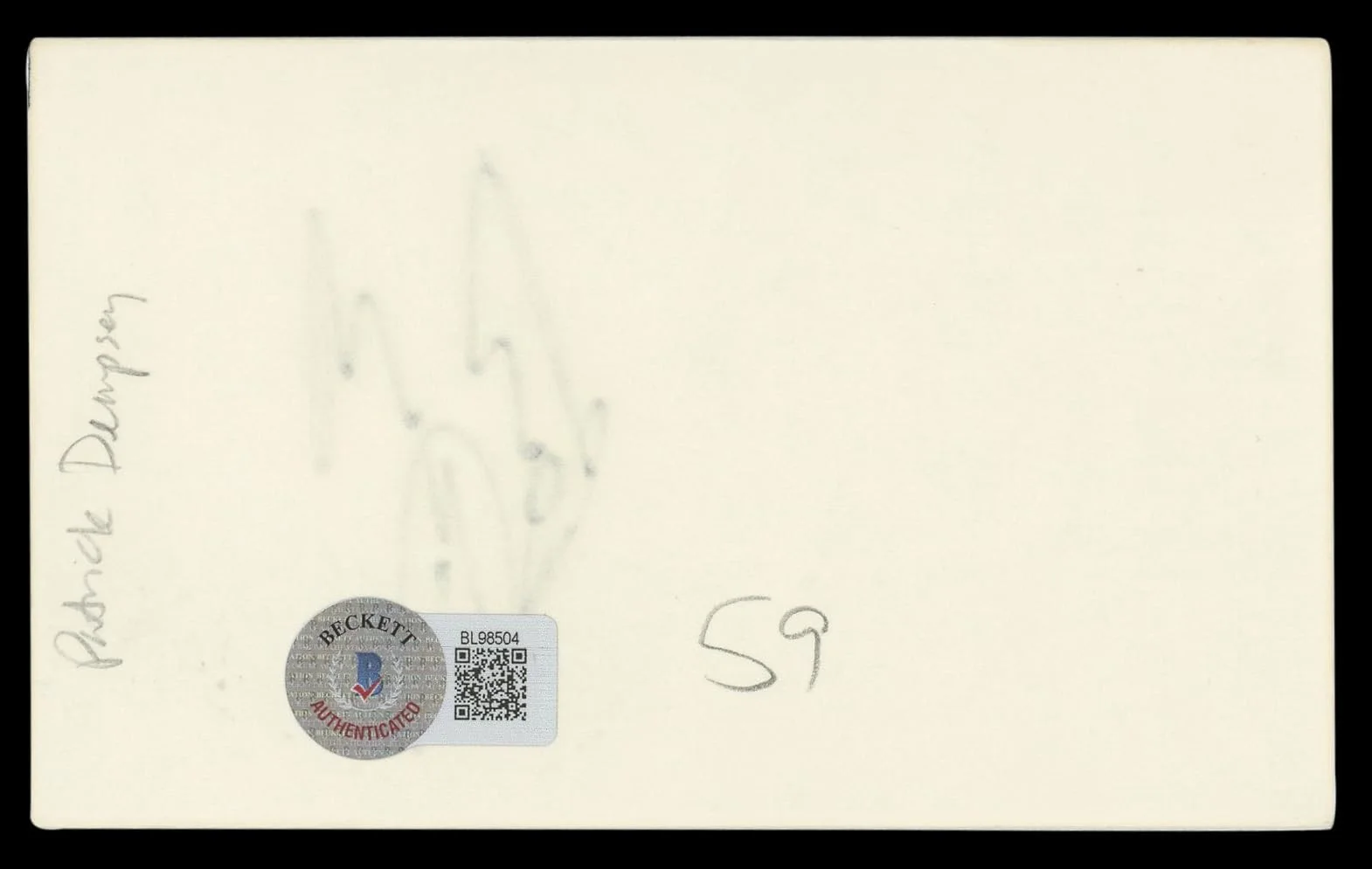Patrick Dempsey — Patrick Dempsey Grey's Anatomy Authentic Signed 3x5 Index Card BAS #BL98504, image 5