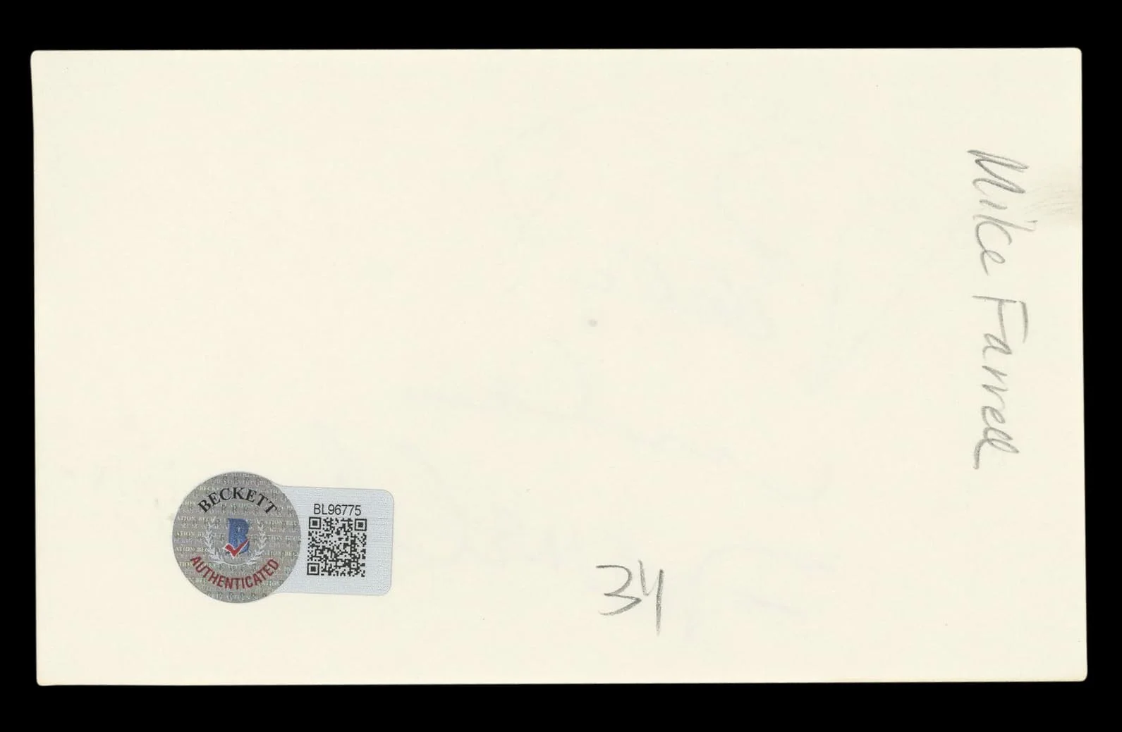 Mike Farrell — Mike Farrell M*A*S*H "Peace!" Authentic Signed 3x5 Index Card BAS #BL96775, image 5