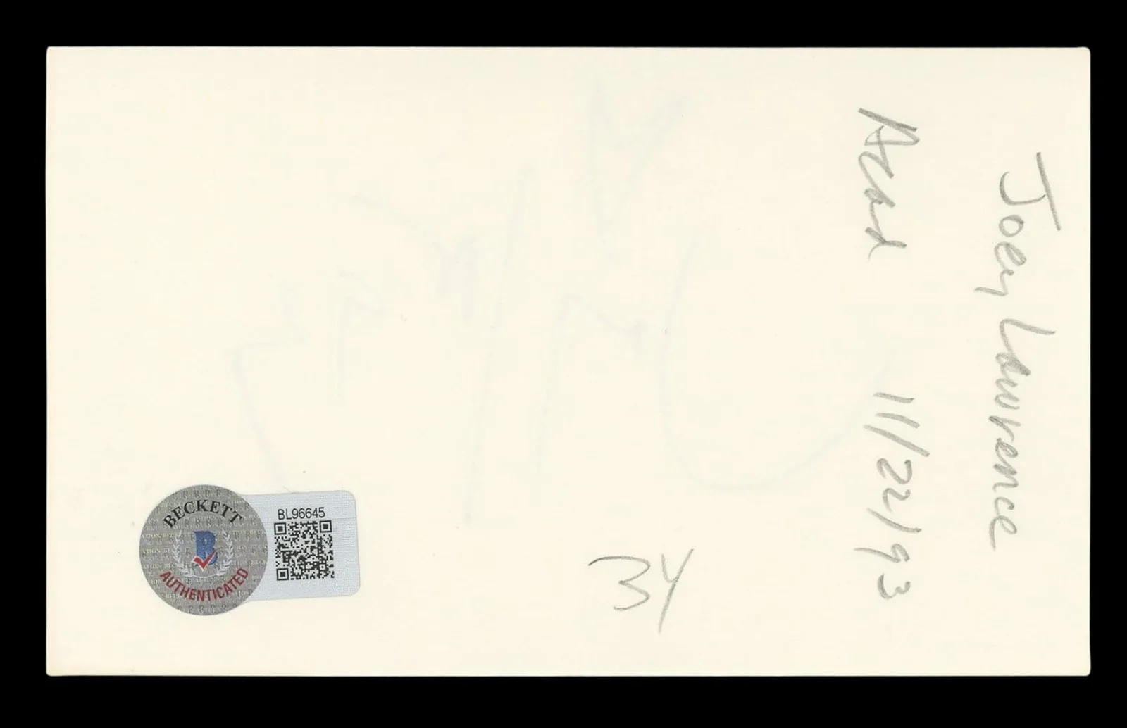Joey Lawrence — Joey Lawrence Blossom Authentic Signed 3x5 Index Card Autographed BAS #BL96645, изображение 5