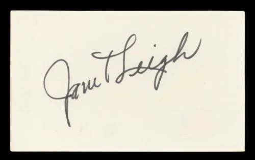 Janet Leigh — Janet Leigh Psycho Authentic Signed 3x5 Index Card Autographed BAS #BL96428, image 3