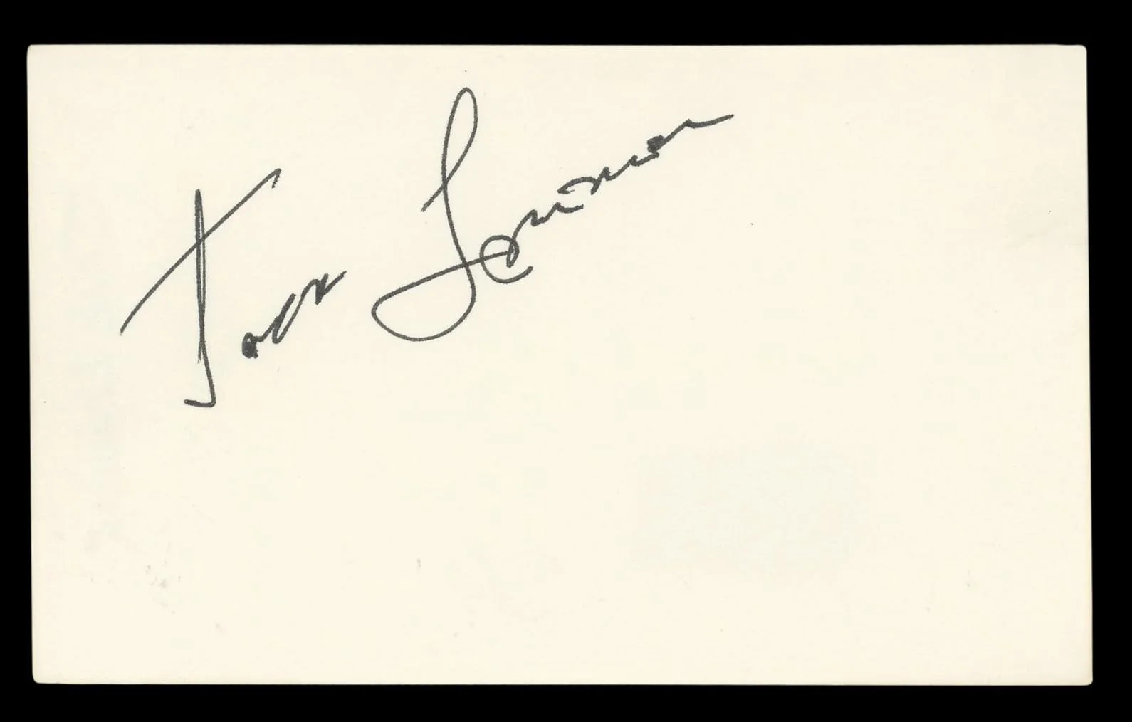 Jack Lemmon — Jack Lemmon The Apartment Authentic Signed 3x5 Index Card BAS #BL98516, image 4