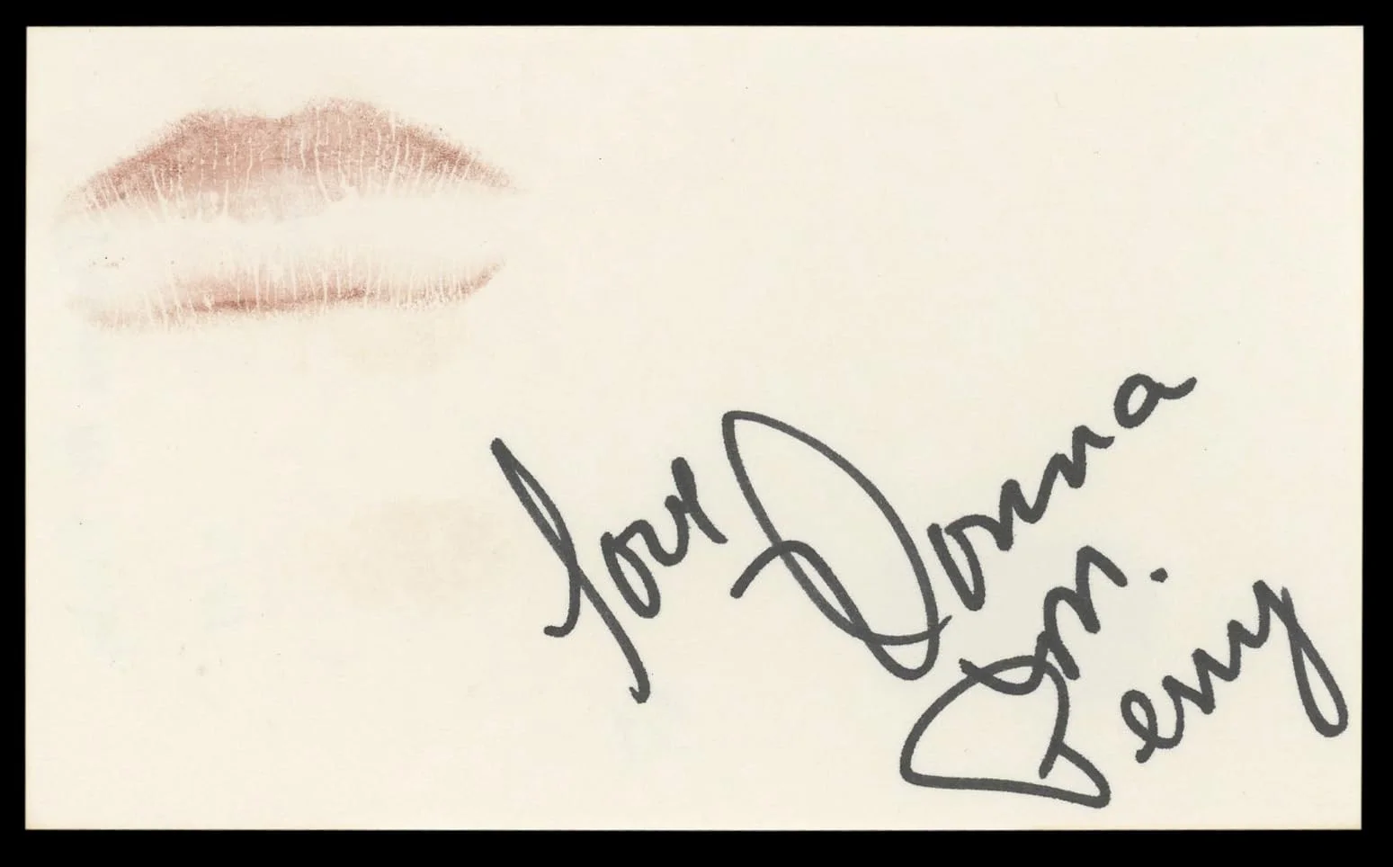 Donna M. Perry — Donna M. Perry Playboy "Love" Authentic Signed 3x5 Index Card BAS #BL98638, image 4