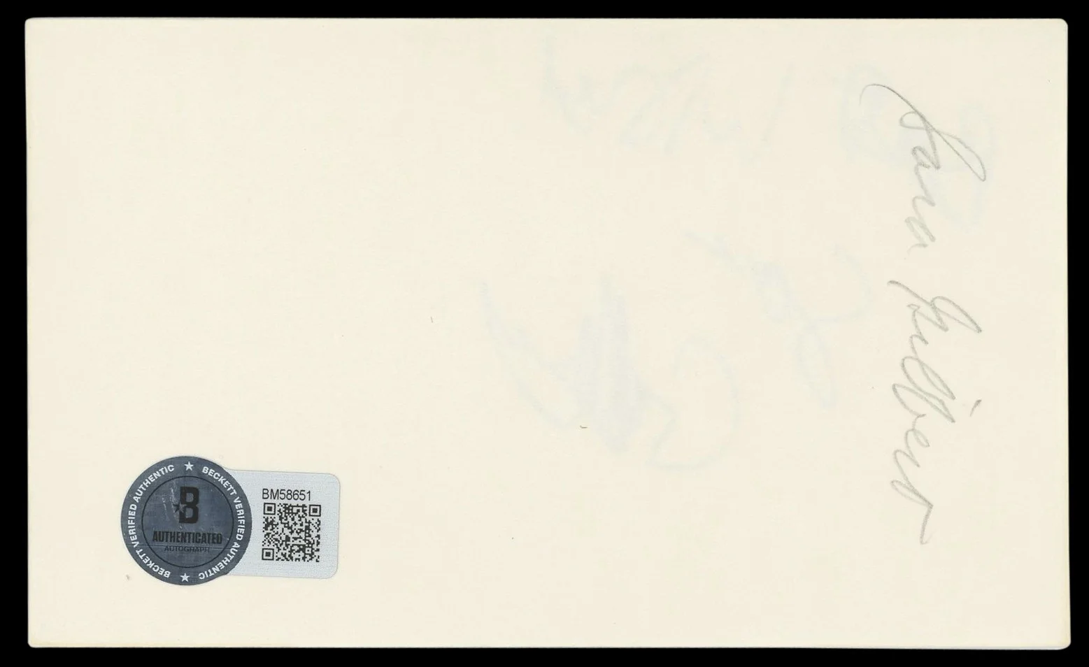 Sara Gilbert — Sara Gilbert Rosanne Best Wishes Authentic Signed 3x5 Index Card BAS #BM58651, изображение 2