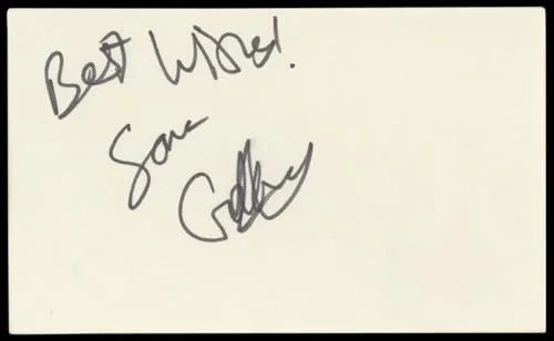 Sara Gilbert — Sara Gilbert Rosanne Best Wishes Authentic Signed 3x5 Index Card BAS #BM58651, изображение 3