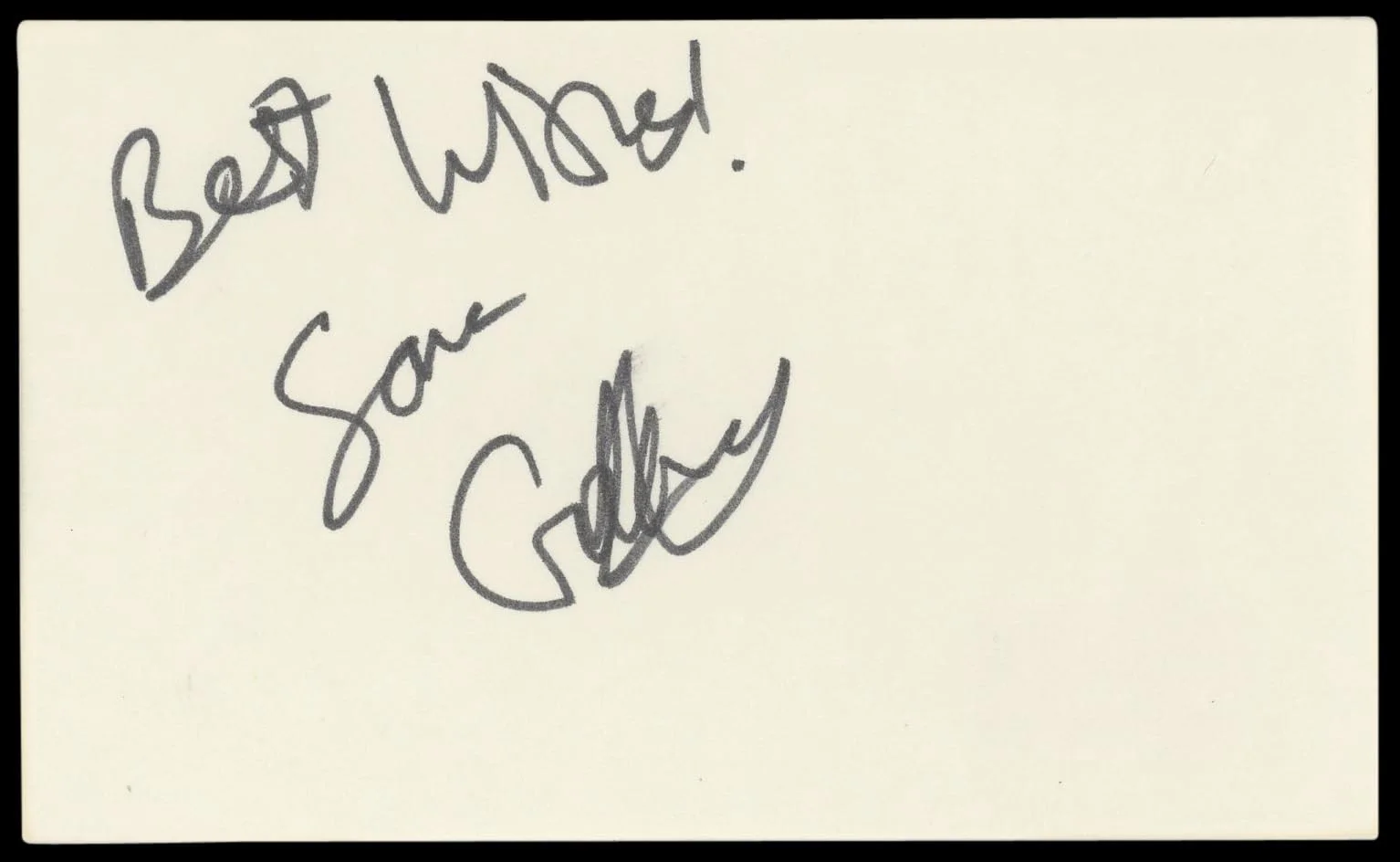 Sara Gilbert — Sara Gilbert Rosanne Best Wishes Authentic Signed 3x5 Index Card BAS #BM58651, изображение 4