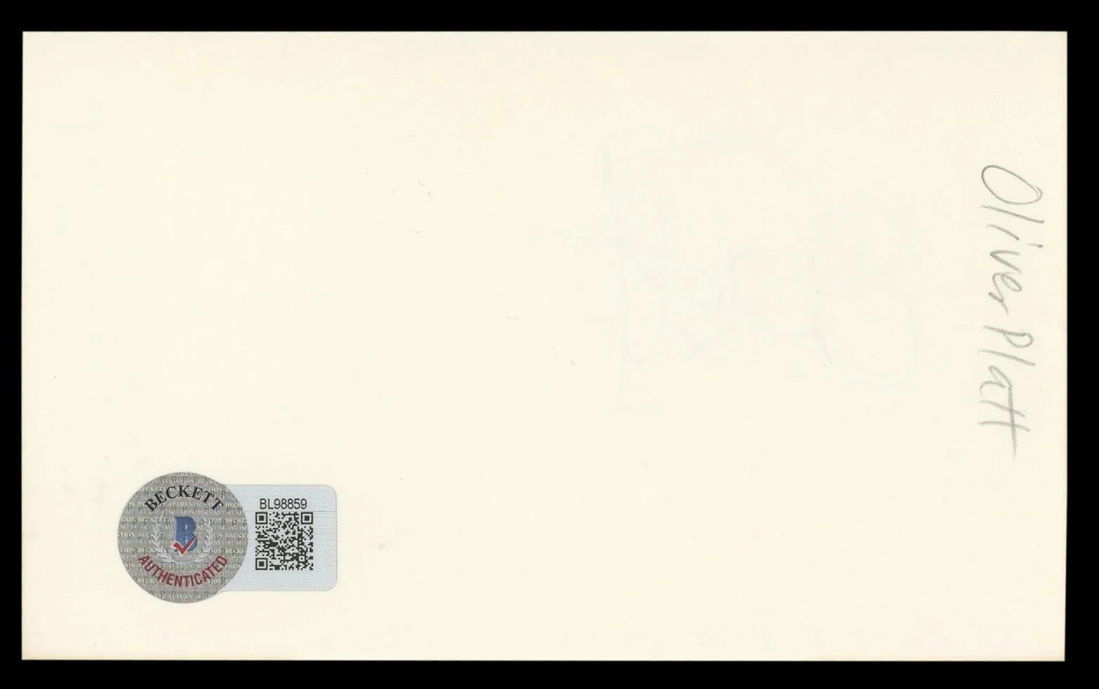 Oliver Platt — Oliver Platt The Three Musketeers Authentic Signed 3x5 Index Card BAS #BL98859, image 5