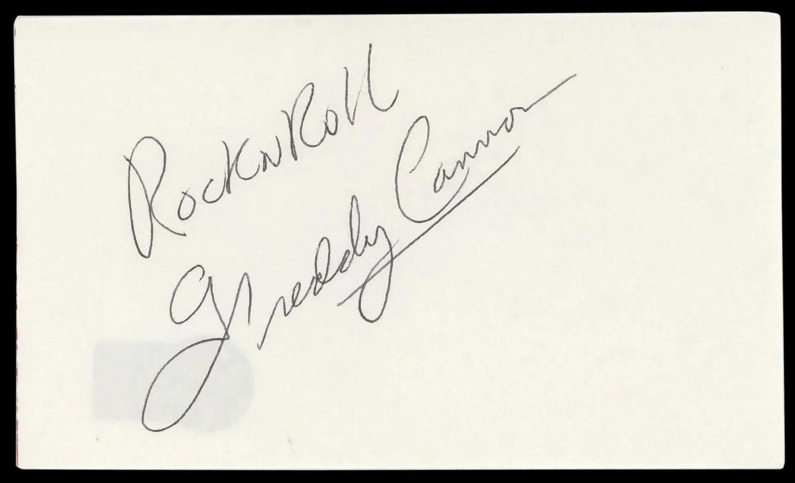Freddy Cannon — Freddy Cannon Musician "Rock N Roll" Signed 3x5 Index Card BAS #BM57155, изображение 4