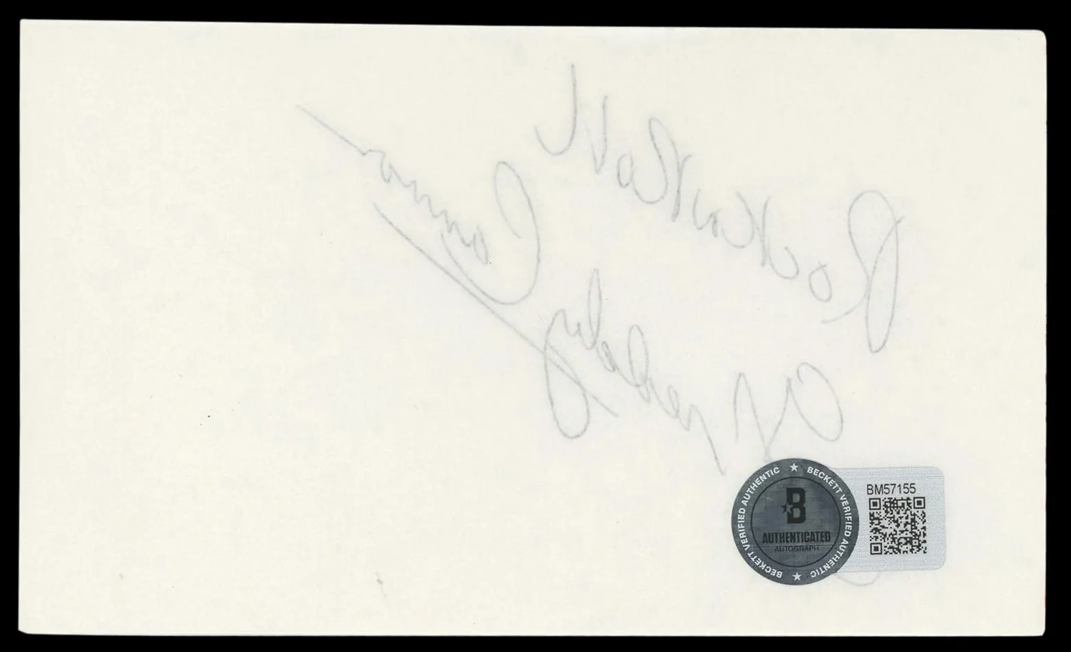 Freddy Cannon — Freddy Cannon Musician "Rock N Roll" Signed 3x5 Index Card BAS #BM57155, изображение 5