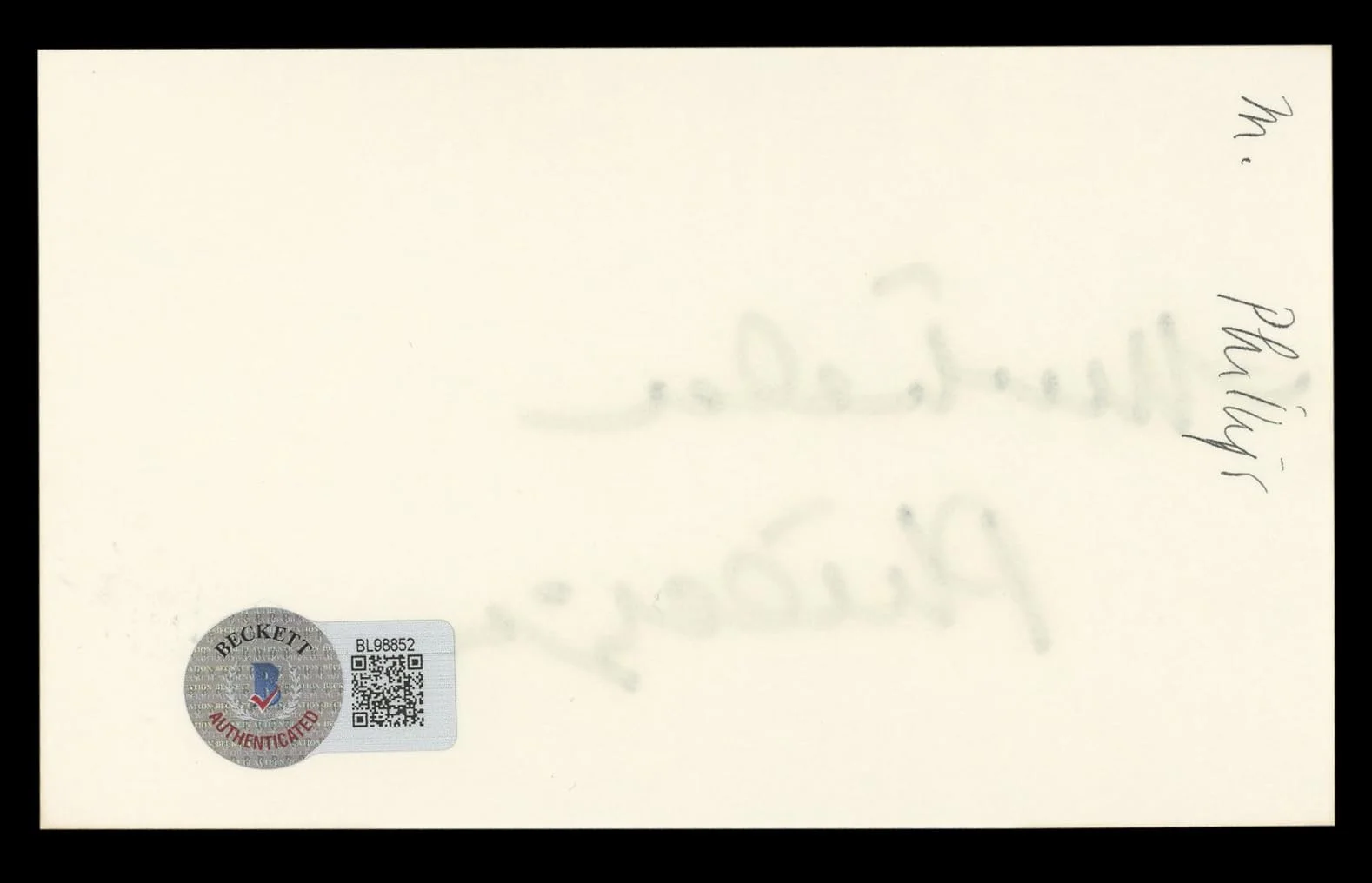 Michelle Phillips — Michelle Phillips Knots Landing Authentic Signed 3x5 Index Card BAS #BL98852, image 5