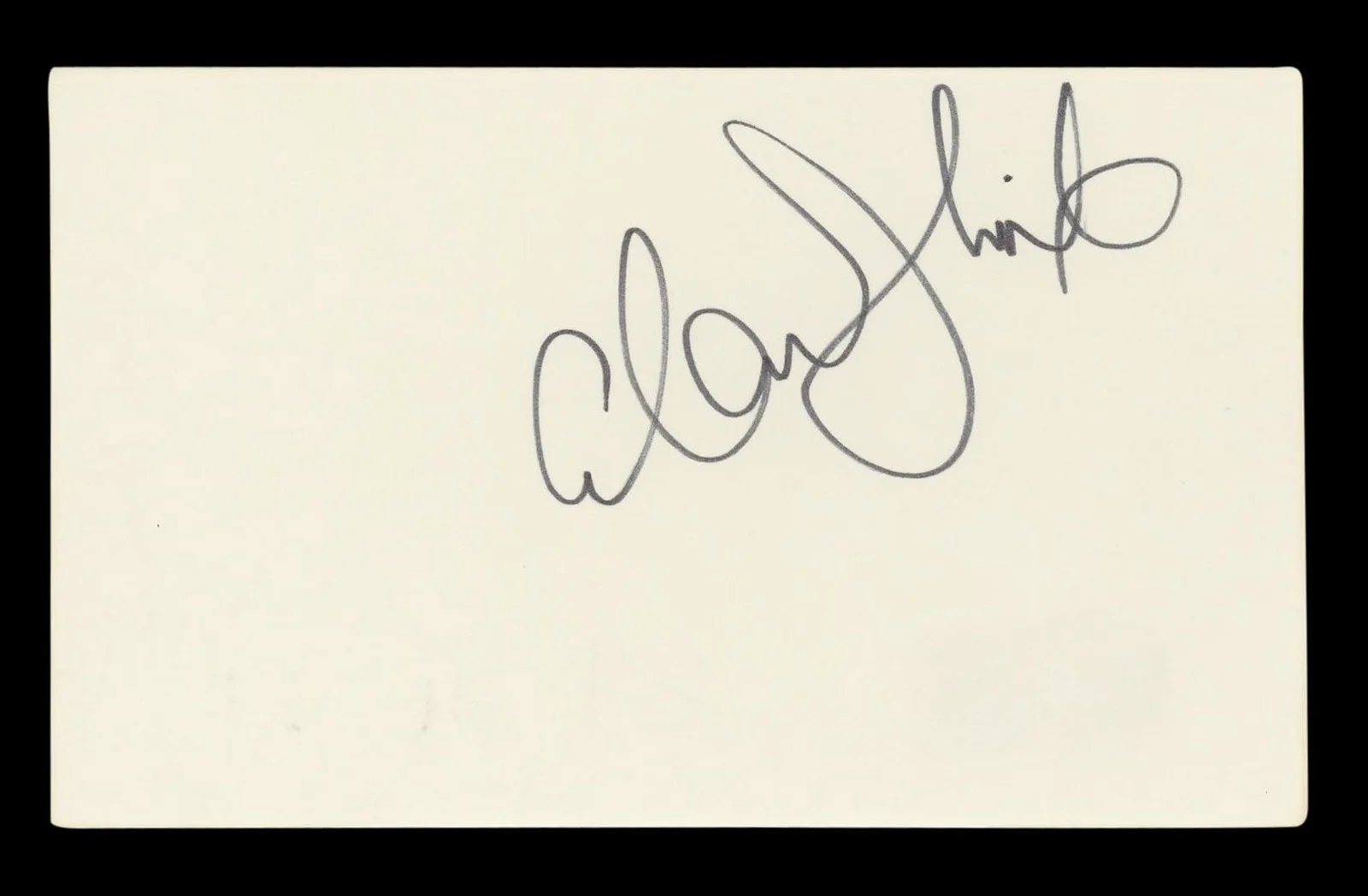 Alan Thicke — Alan Thicke Growing Pains Authentic Signed 3x5 Index Card BAS #BL96420, image 4
