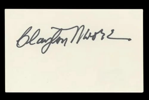 Clayton Moore — Clayton Moore The Lone Ranger Authentic Signed 3x5 Index Card BAS #BL96564, image 3