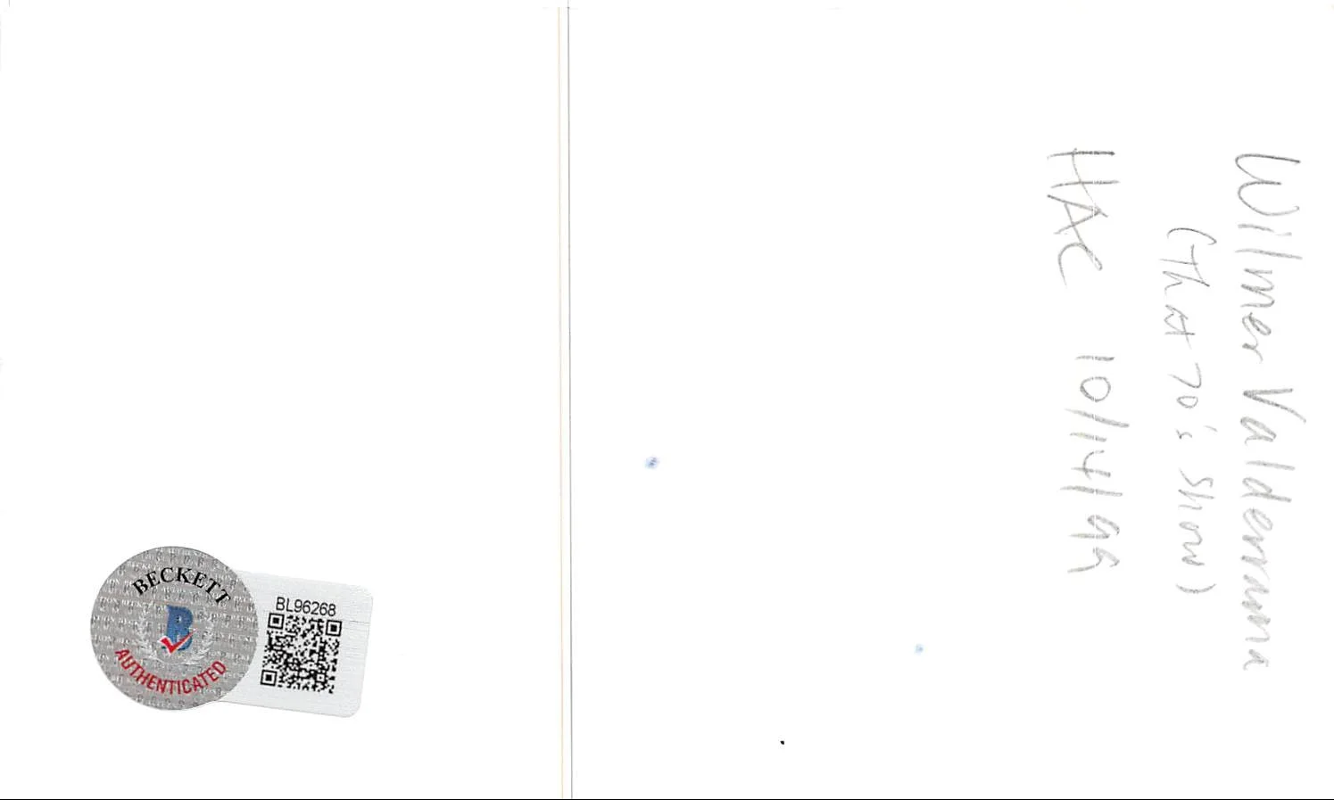 Wilmer Valderrama — Wilmer Valderrama NCIS Authentic Signed 3x5 Index Card BAS #BL96268, image 2