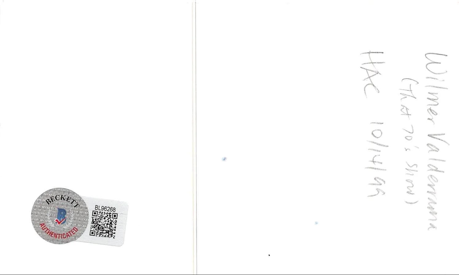 Wilmer Valderrama — Wilmer Valderrama NCIS Authentic Signed 3x5 Index Card BAS #BL96268, image 5