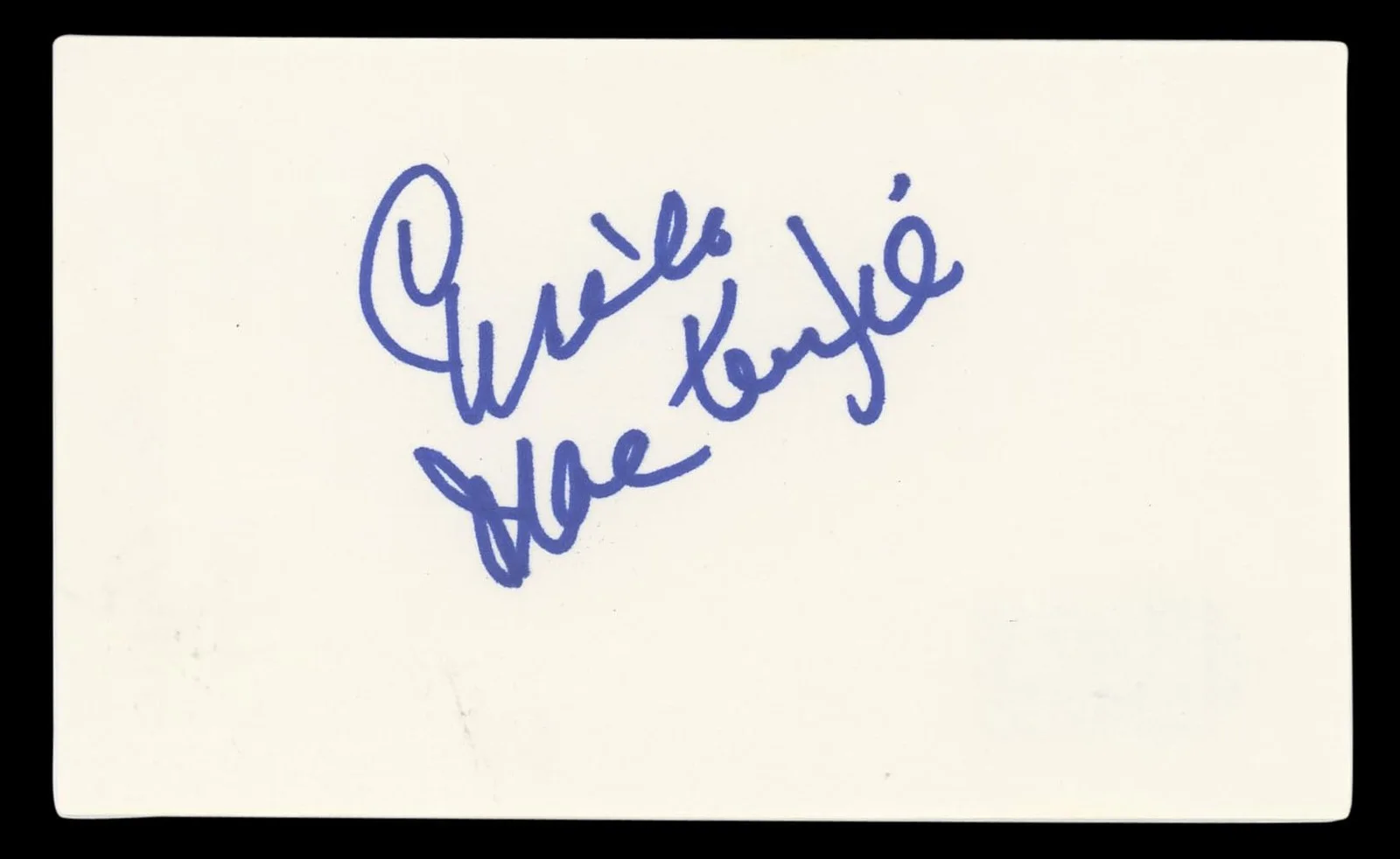 Gisele MacKenzie — Gisele MacKenzie Your Hit Parade Authentic Signed 3x5 Index Card BAS #BL96366, image 4