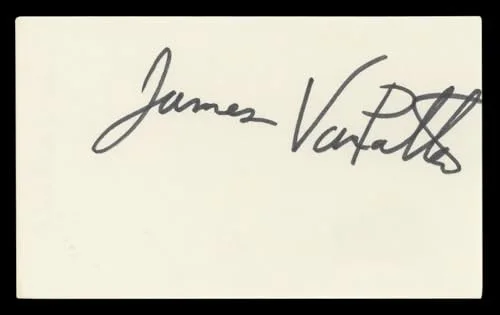 James Van Patten — James Van Patten Saw IV Authentic Signed 3x5 Index Card Autographed BAS #BL96733, image 3