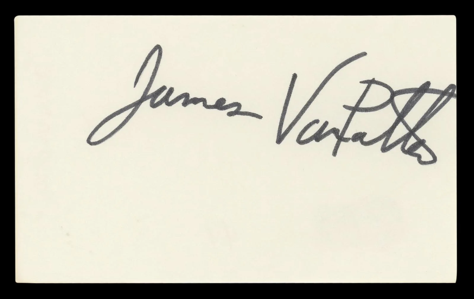 James Van Patten — James Van Patten Saw IV Authentic Signed 3x5 Index Card Autographed BAS #BL96733, image 4