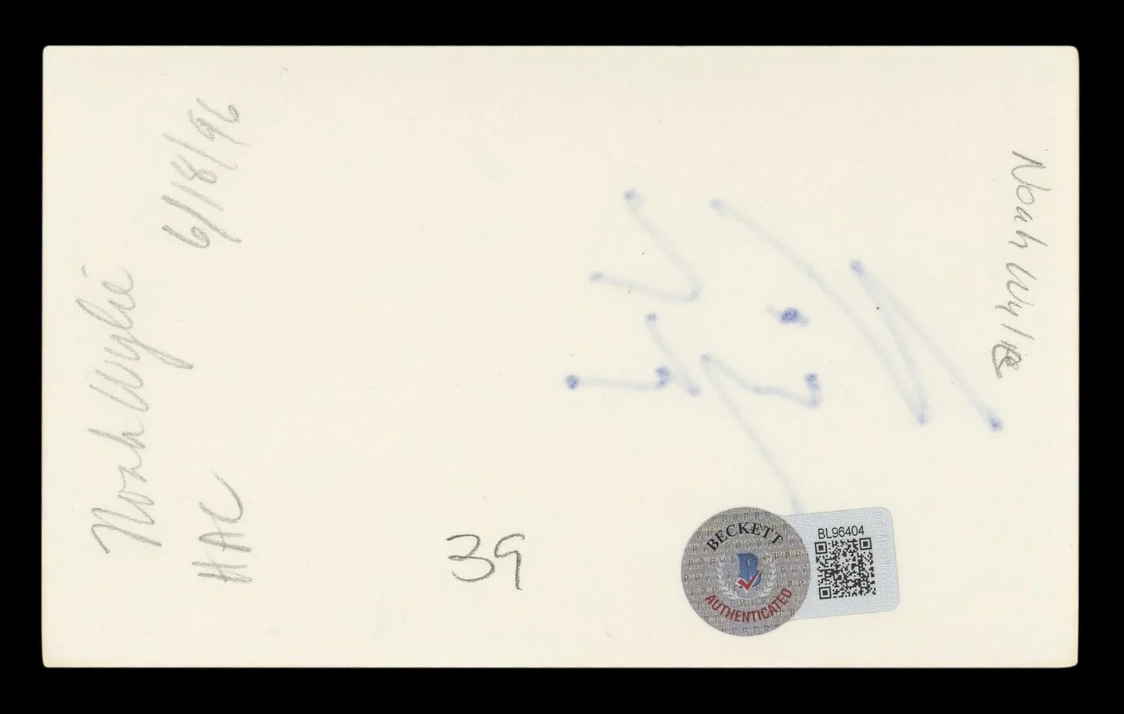 Noah Wyle — Noah Wyle ER Authentic Signed 3x5 Index Card Autographed BAS #BL96404, image 5