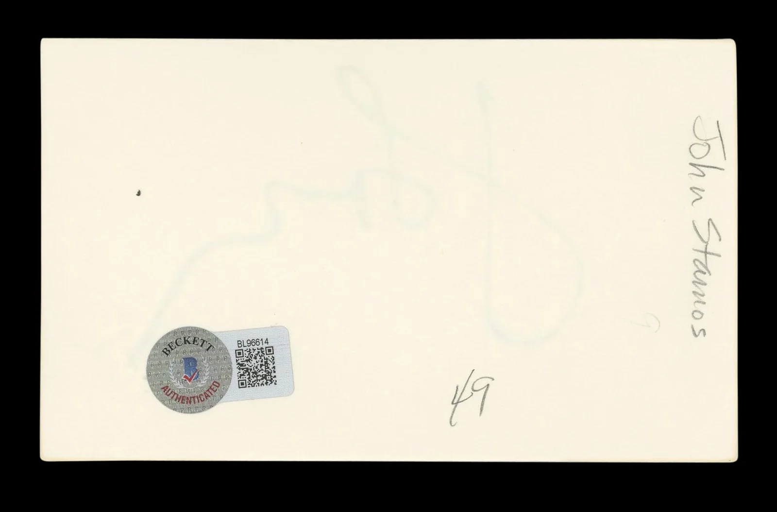 John Stamos — John Stamos Full House Authentic Signed 3x5 Index Card Autographed BAS #BL96614, image 5