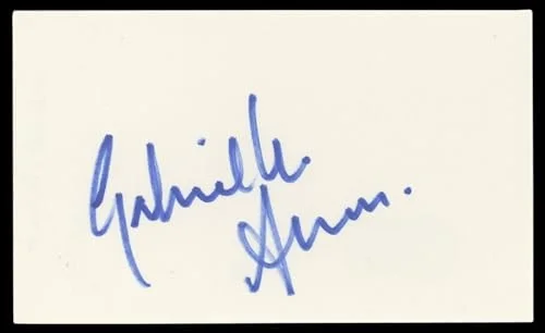 Gabrielle Anwar — Gabrielle Anwar The Three Musketeers Signed 3x5 Index Card BAS #BL98629, изображение 3