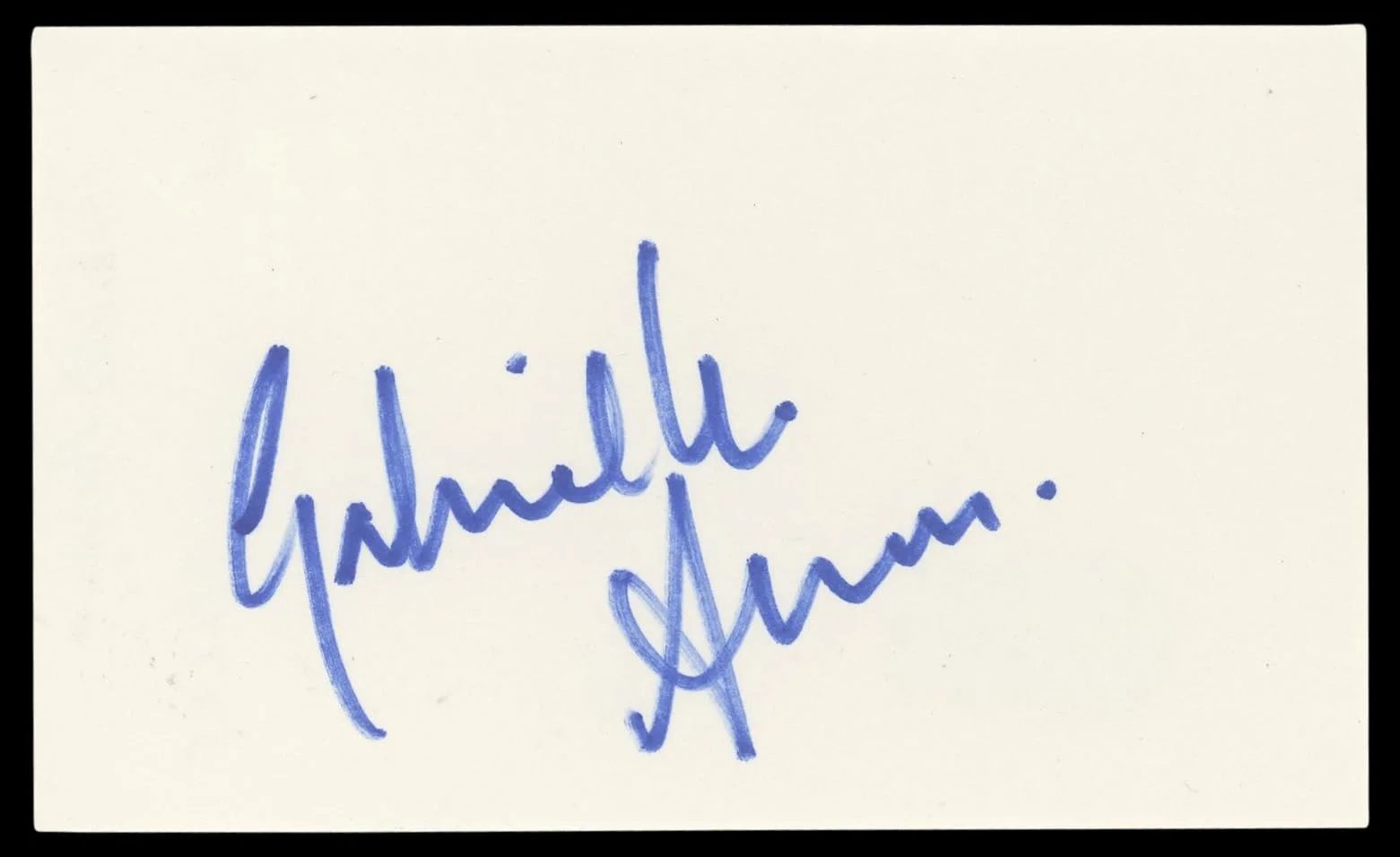 Gabrielle Anwar — Gabrielle Anwar The Three Musketeers Signed 3x5 Index Card BAS #BL98629, изображение 4