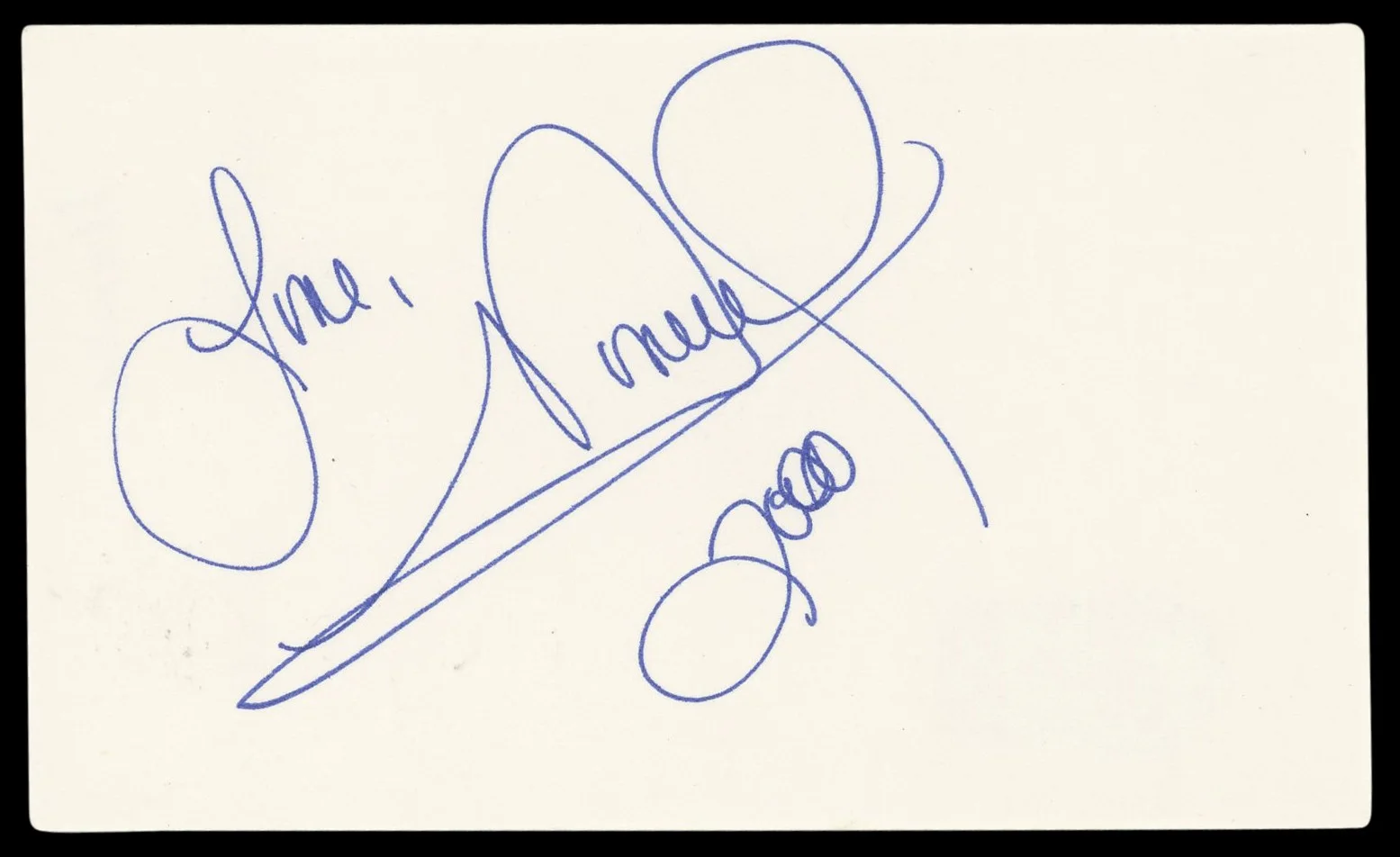 Monica Arnold — Monica Arnold Big Momma's House "Love" Signed 3x5 Index Card BAS #BL98910