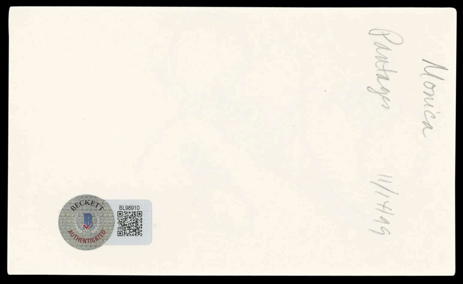 Monica Arnold — Monica Arnold Big Momma's House "Love" Signed 3x5 Index Card BAS #BL98910, изображение 5