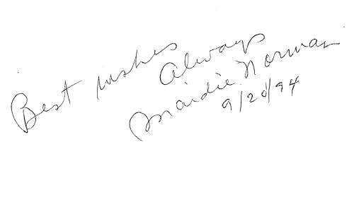 Maidie Norman — Maidie Norman What Ever Happened to Baby Jane Signed 3x5 Index Card BAS #BL96246, изображение 3