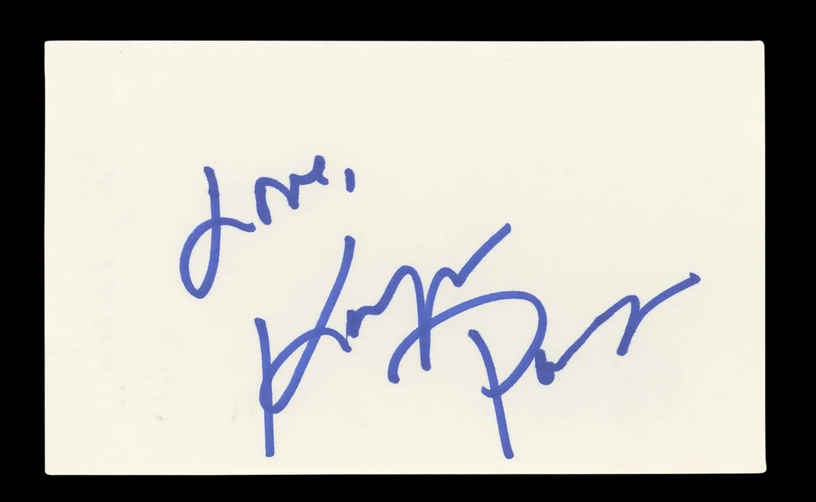 Karyn Parsons — Karyn Parsons Fresh Prince of Bel-Air "Love" Signed 3x5 Index Card BAS #BL96474, изображение 4