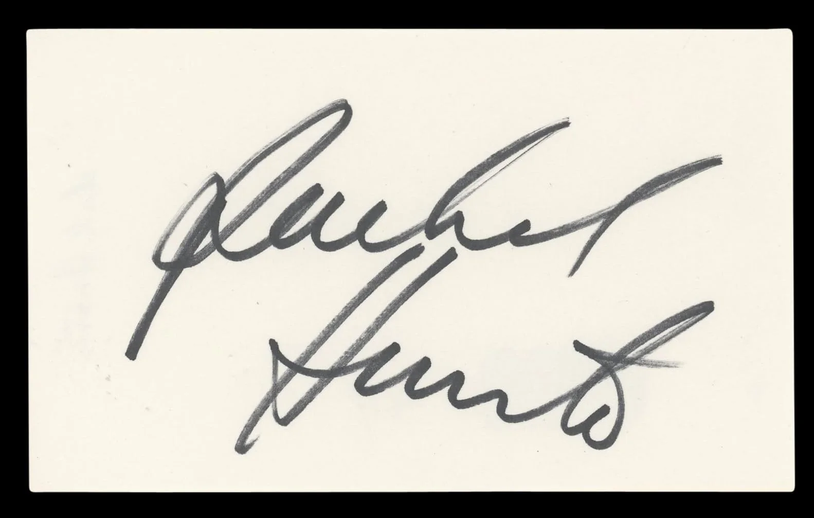 Rachel Hunter — Rachel Hunter Vogue Magazine Authentic Signed 3x5 Index Card BAS #BL96950, image 4