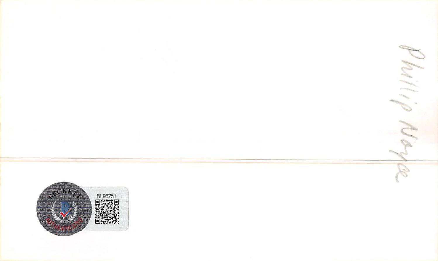 Phillip Noyce — Phillip Noyce The Giver Authentic Signed 3x5 Index Card Autographed BAS #BL96251, image 2