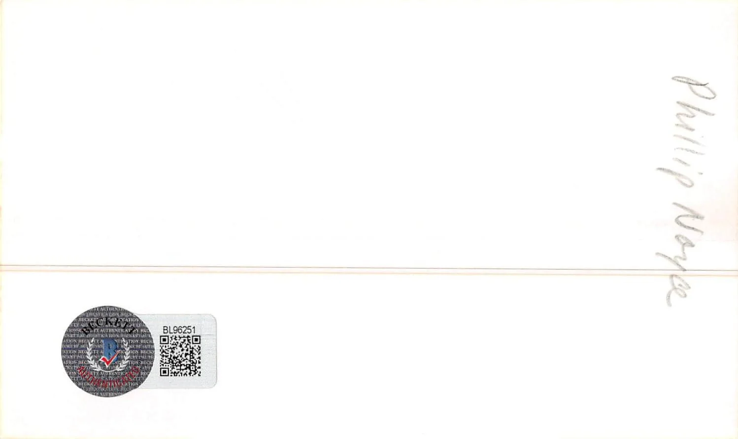 Phillip Noyce — Phillip Noyce The Giver Authentic Signed 3x5 Index Card Autographed BAS #BL96251, image 5