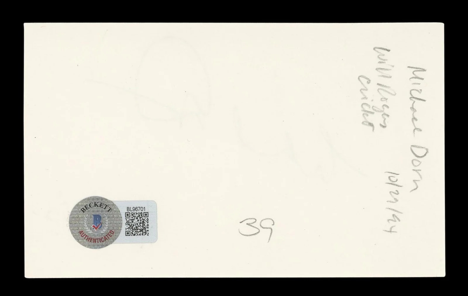 Michael Dorn — Michael Dorn Star Trek Authentic Signed 3x5 Index Card Autographed BAS #BL96701, image 5