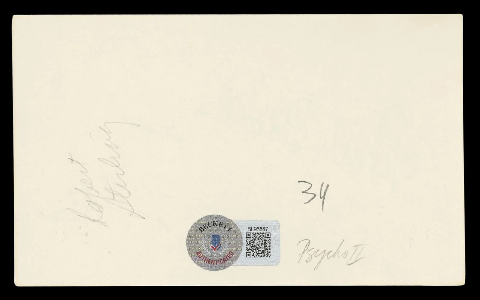 Robert Sterling — Robert Sterling Roughshod Authentic Signed 3x5 Index Card BAS #BL96887, image 5