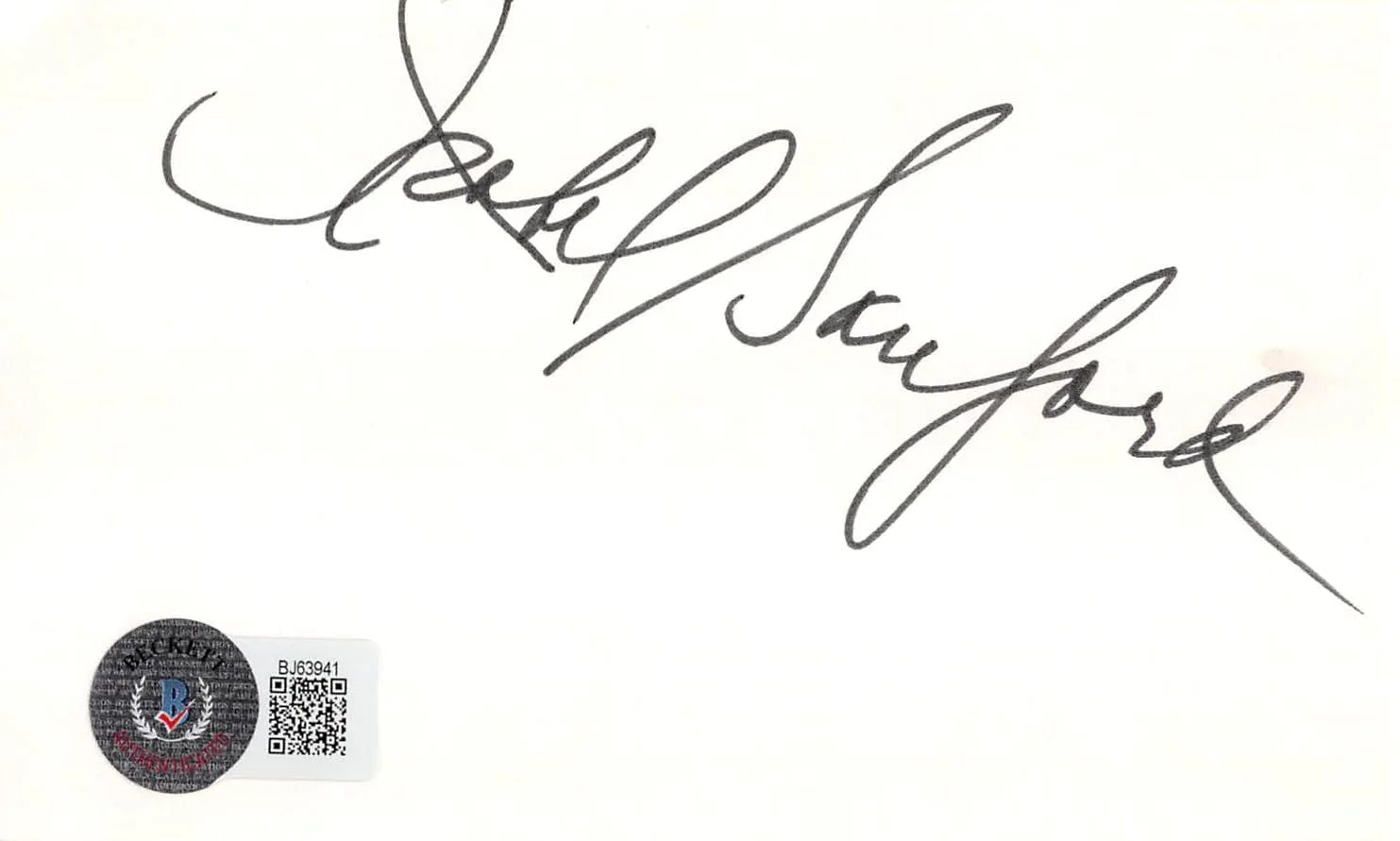 Isabel Sanford — Isabel Sanford The Jeffersons Authentic Signed 3x5 Index Card BAS #BJ63941, image 3