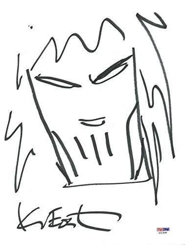 Kevin Eastman — Kevin Eastman Authentic Signed 9X12 Ninja Turtles Sketch PSA/DNA #X31598, изображение 2