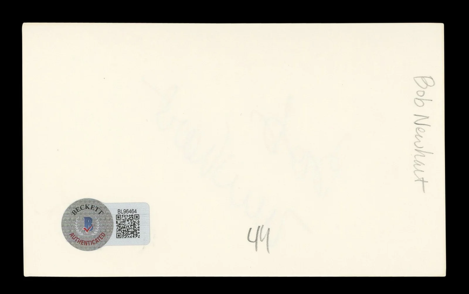 Bob Newhart — Bob Newhart The Big Bang Theory Authentic Signed 3x5 Index Card BAS #BL96464, изображение 2