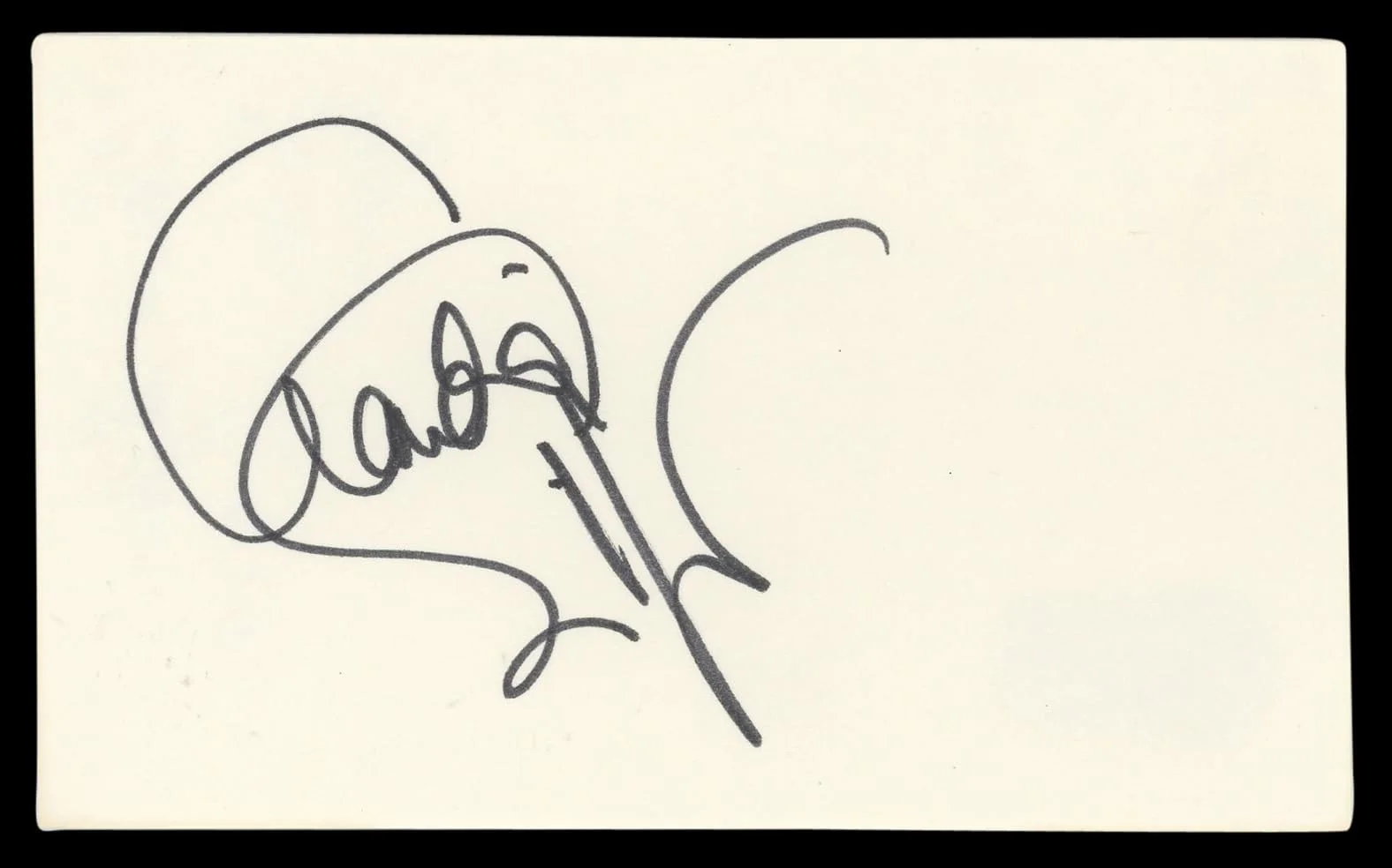 Claudia Schiffer — Claudia Schiffer Love Actually Authentic Signed 3x5 Index Card BAS #BL98493, image 4