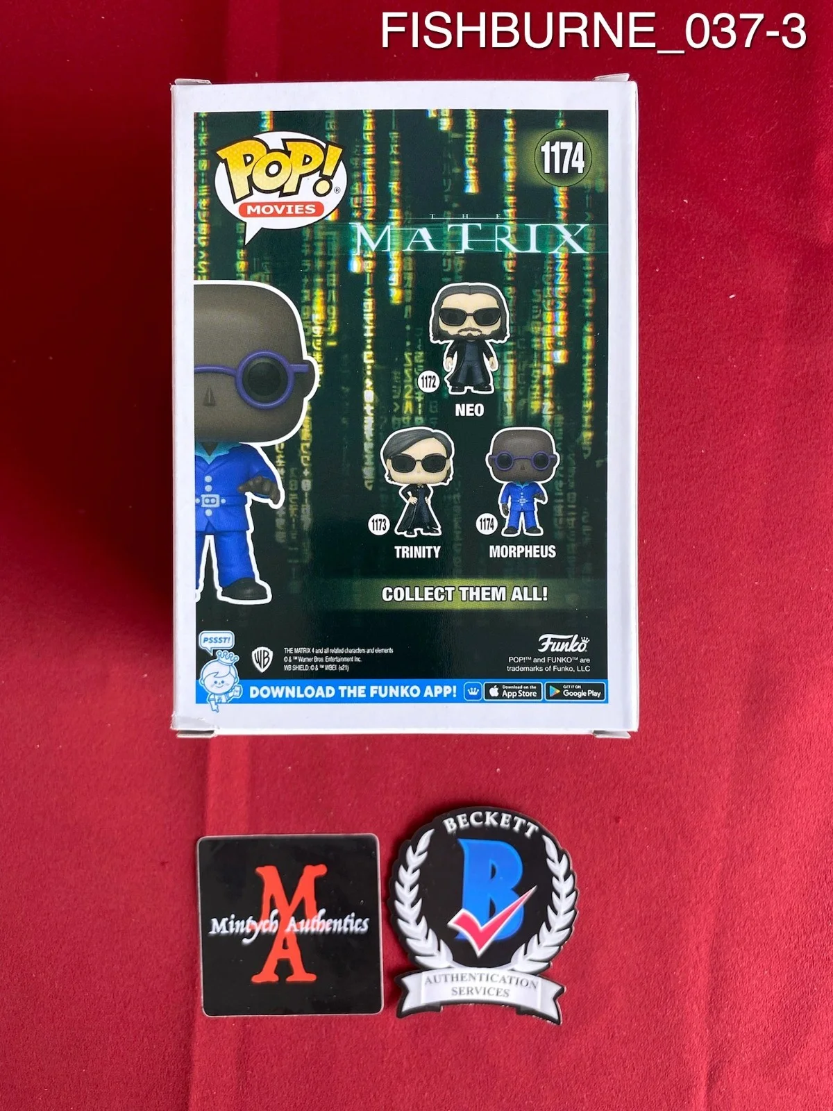 Laurence Fishburne — Laurence Fishburne signed Morpheus Funko Pop #1174 The Matrix Beckett, image 3