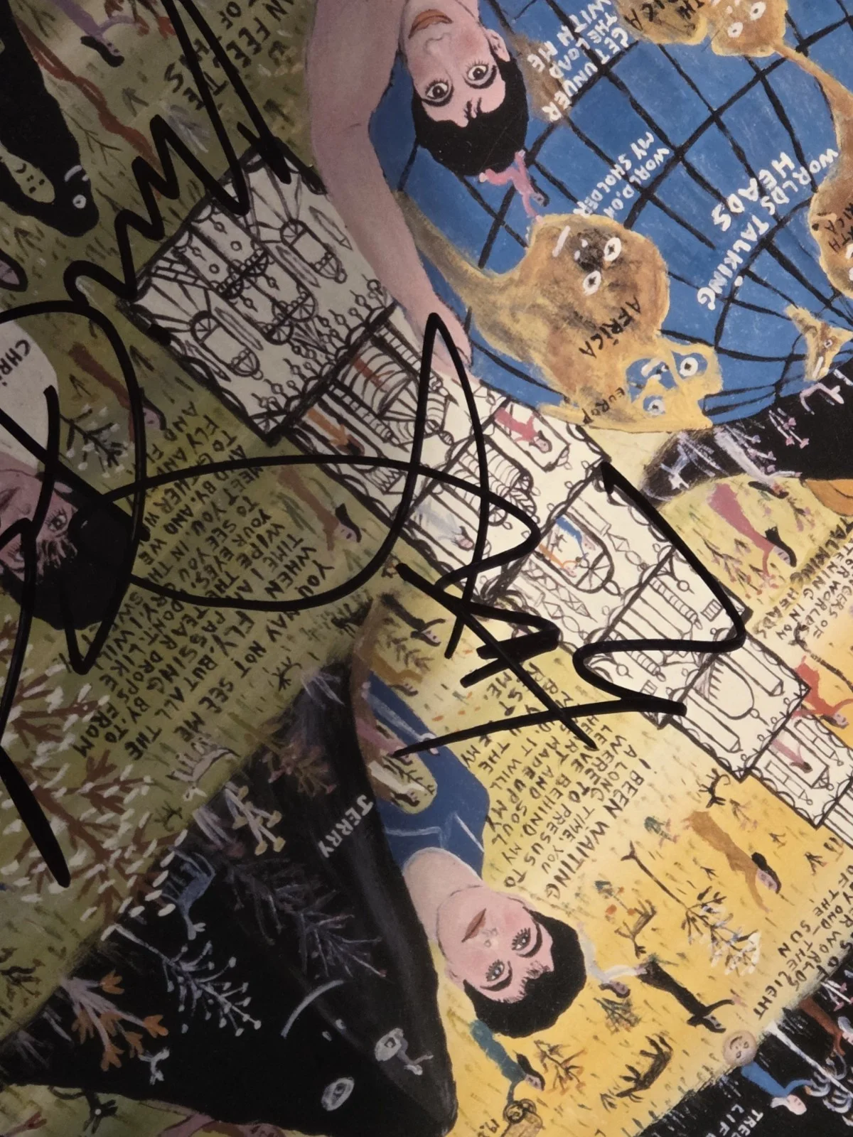 TALKING HEADS signed "LITTLE CREATURES" RECORD LP BECKETT LOA (BAS) DAVID BYRNE, image 4