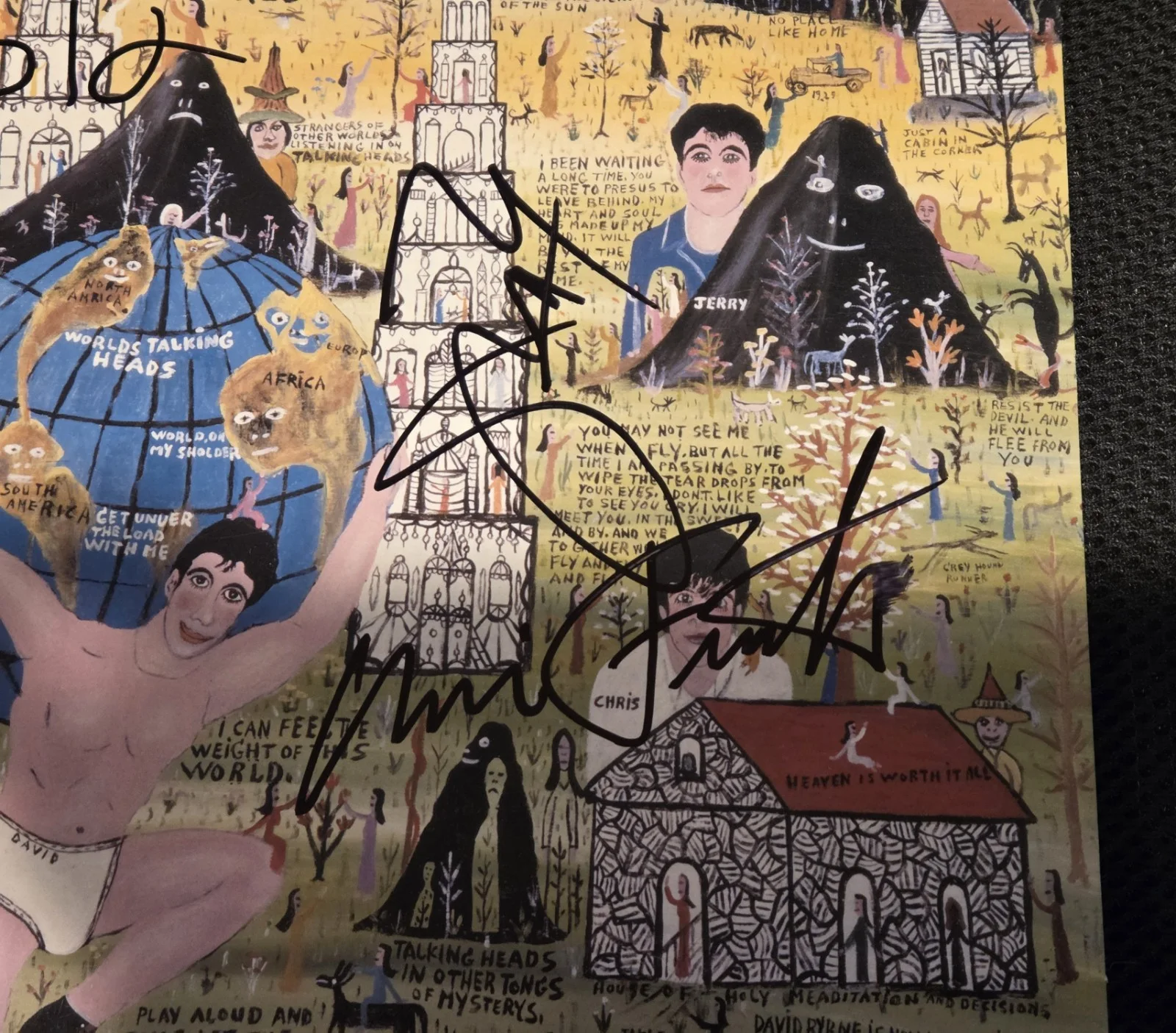 TALKING HEADS signed "LITTLE CREATURES" RECORD LP BECKETT LOA (BAS) DAVID BYRNE, image 5