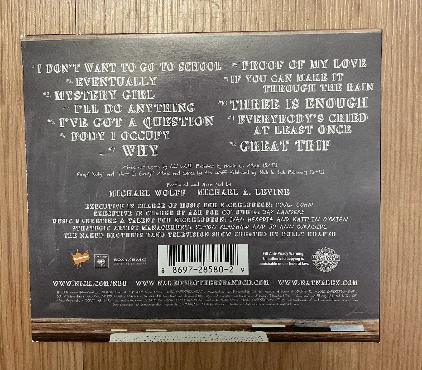 Signed Nickelodeon The Naked Brothers Band Cd Case Nat Wolf Alex Wolf Autograph￼, image 2
