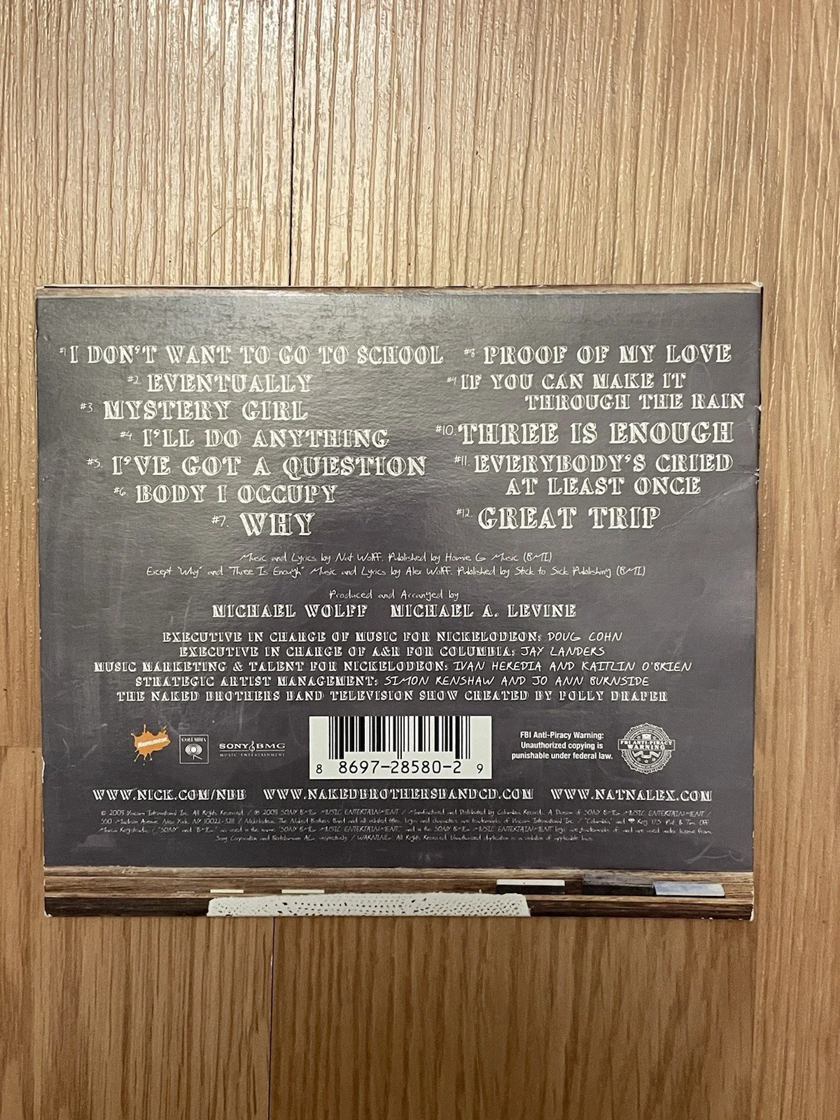 Signed Nickelodeon The Naked Brothers Band Cd Nat Wolf Alex Wolf Autograph, изображение 2