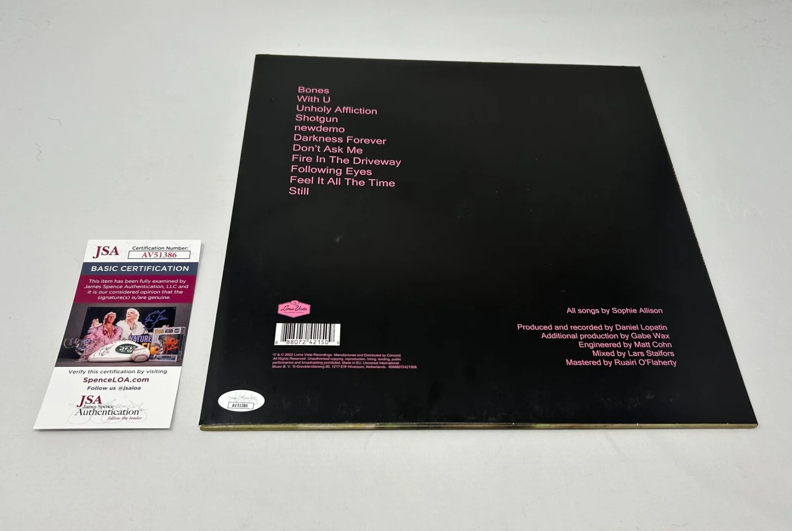 Soccer Mommy signed Sometimes, Forever Album JSA COA, image 2