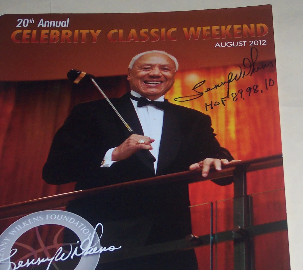 LENNY WILKINS signed PHOTO AUTOGRAPHED CELEBRITY PROGRAM 2012 DECEASED, image 2