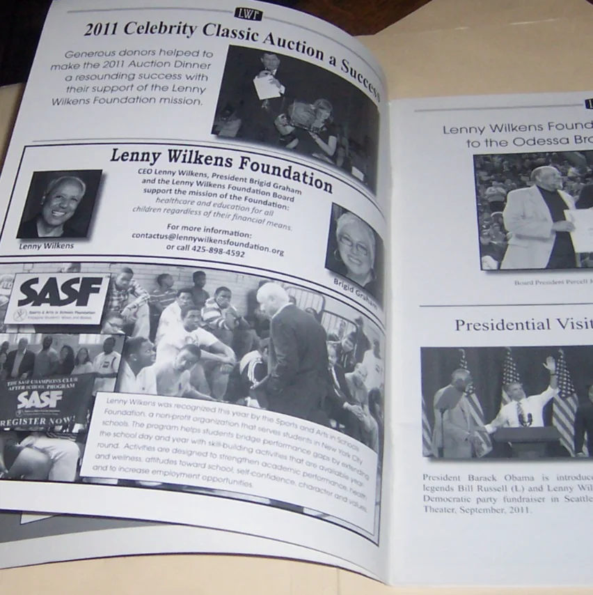 LENNY WILKINS signed PHOTO AUTOGRAPHED CELEBRITY PROGRAM 2012 DECEASED, image 5