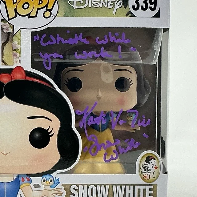 Katie Von Till Autographed Disney Snow White Funko Pop #339 OCCM, изображение 2